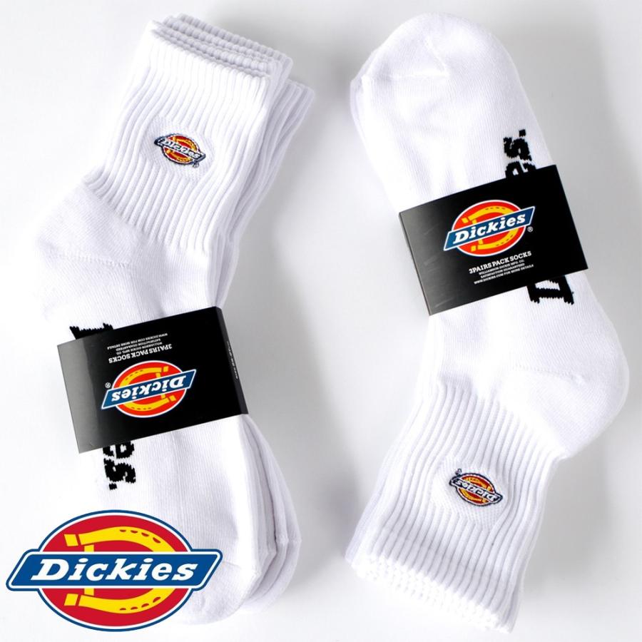 Dickies ディッキーズ ロゴ刺繍 底パイル クルーソックス 3P