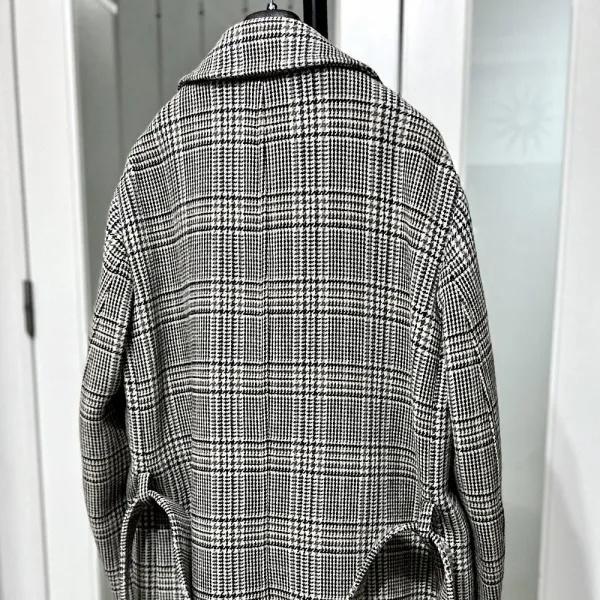 BRERAS ( ブレラス ) ダブル コート ダブルブレスト ベージュ グレンチェック柄 アルスターカラー フルベルト パイピング イタリア製の画像