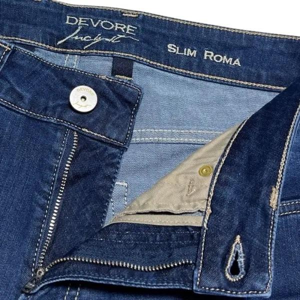 DEVORE incipit ( デヴォレ インチピット ) デニム ROMA ジップ セミスリムサイズ ワンウォッシュ 5ポケット ベージュステッチ ボトムス パンツ |  | 01