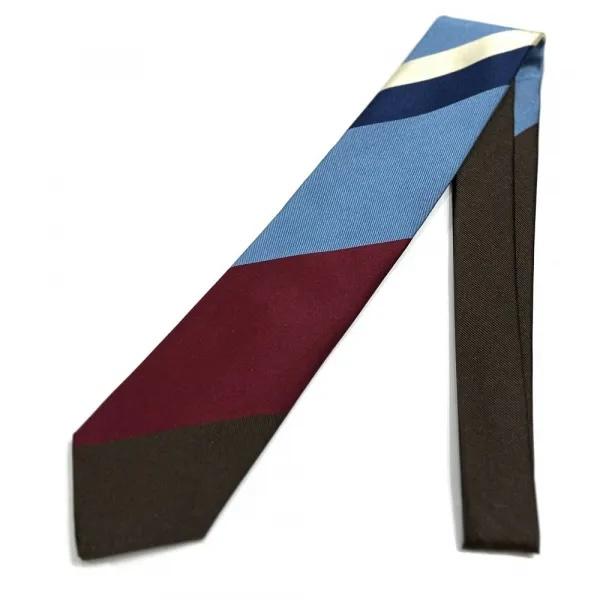 フランコバッシ franco bassi ブラウンとブルーのストライプネクタイ FRANCO BASSI〉2023秋冬シーズン新作入荷速報！｜ビームス 銀座