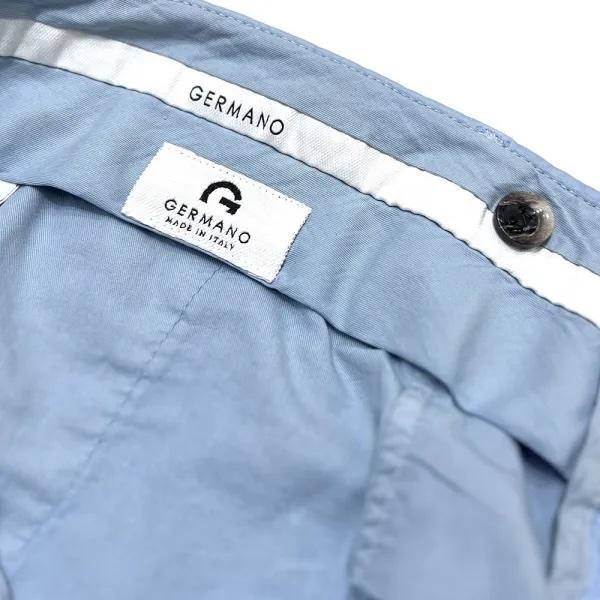 GERMANO ( ジェルマーノ ) パンツ ブルー ジップ仕様 柔らかい肌触りのコットンシルク アンフィニッシュ 春夏 524G 2932 091の画像