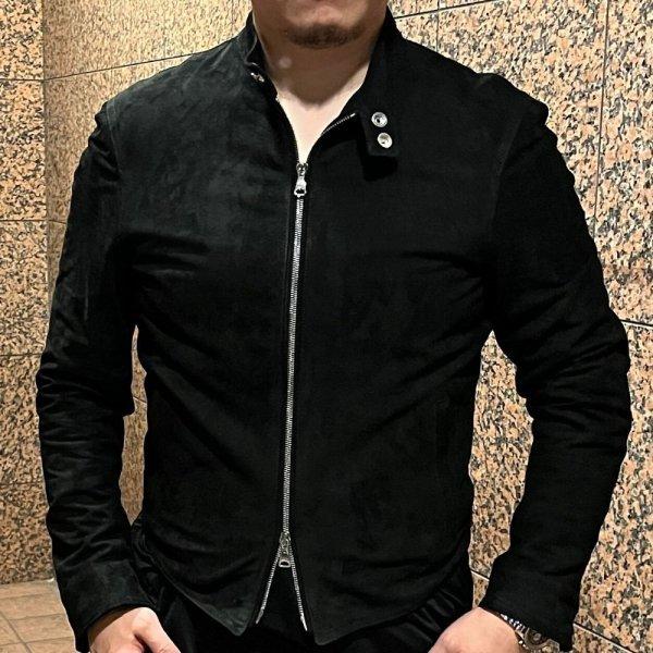 2022 新作 EMMETI エンメティ スタンドカラー ブラック スエード