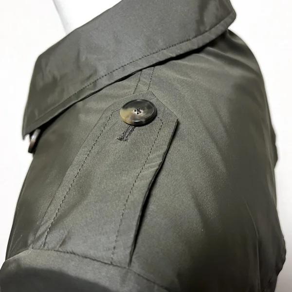 l'impermeabile ( リンペルメアビレ ) トレンチコート オリーブ ダブルブレスト MILTON ショート 裏地メッシュ 春夏 イタリア製の画像