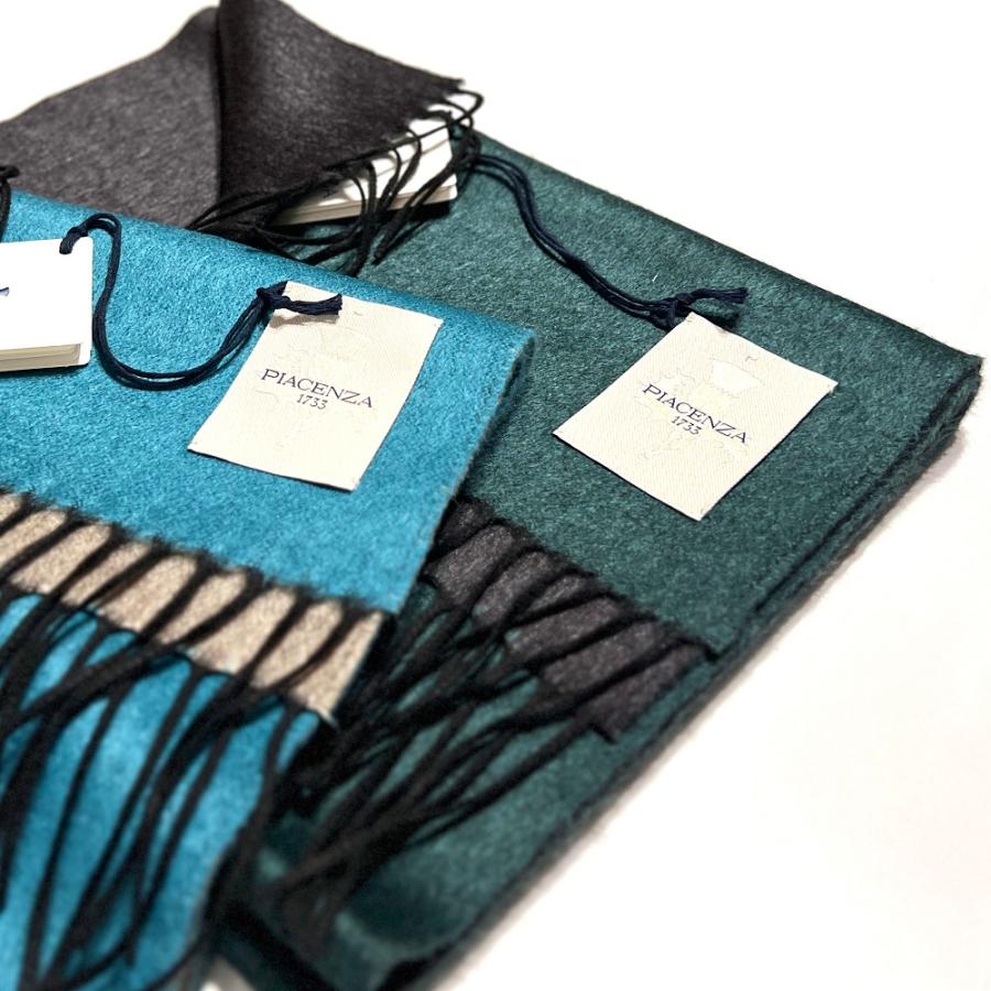 着用1回】ピアチェンツァ シルクカシミヤ 高級マフラー 定価2.5万 着用