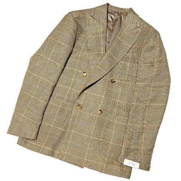 De Petrillo (デペトリロ) 下掛け ダブル前ジャケット ベージュ De Petrillo (デペトリロ) 下掛け ダブル前ジャケット ベージュ