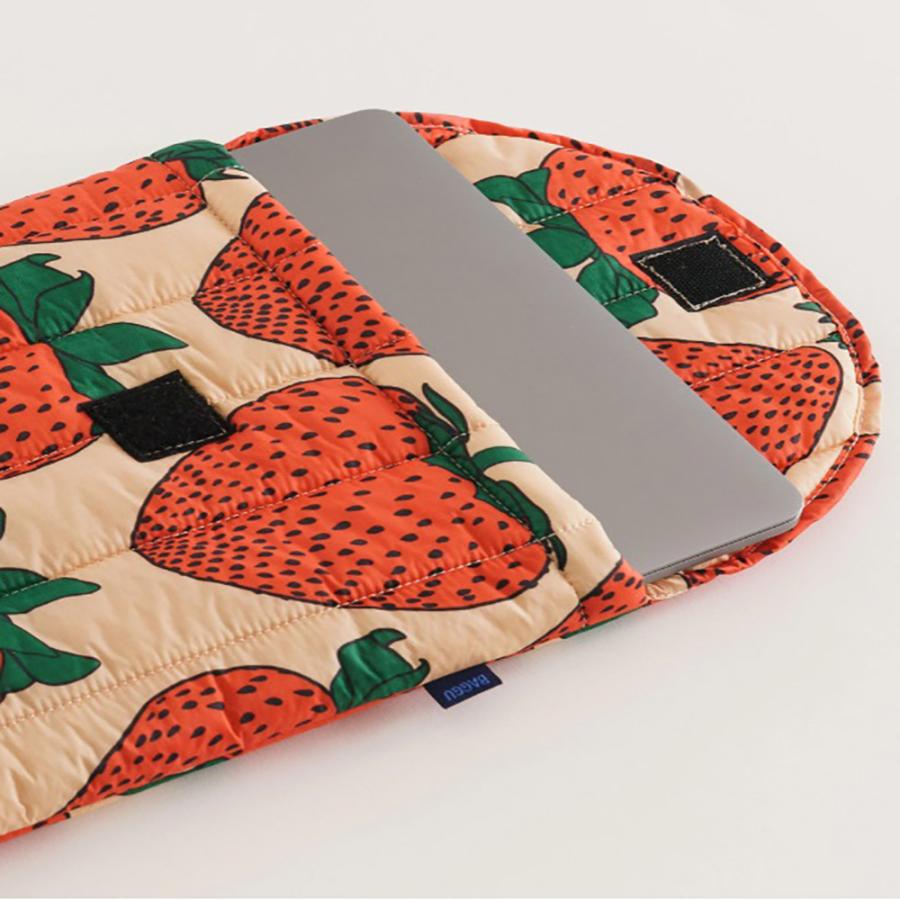 メール便 BAGGU バグー バグゥ バグ ラップトップケース BAGGU Puffy Laptop Sleeve 13"/14" キルティング マジックテープ｜delicious-y｜10