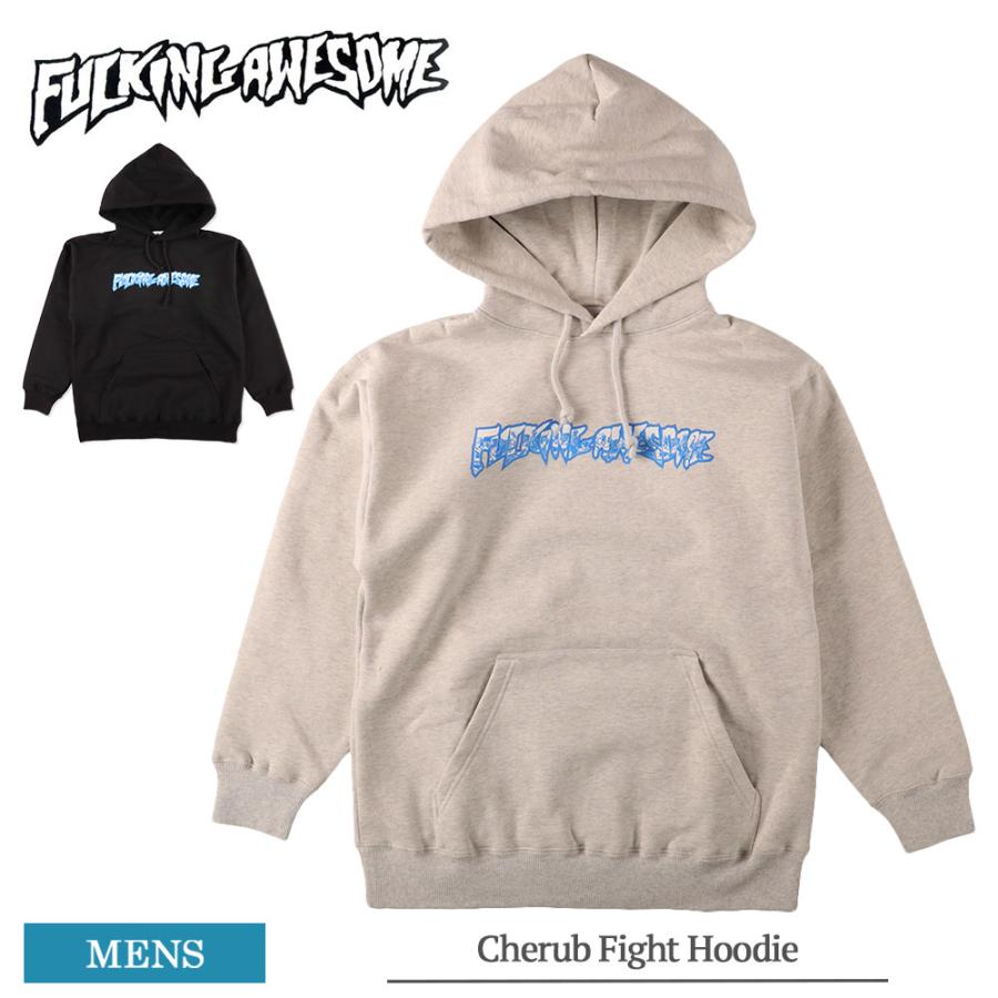 Fucking Awesome ファッキンオーサム Cherub Fight Hoodie メンズ パーカー フーディー プルオーバー パーカ スウェット スエット 春 秋 冬 ブランド Grey Black :fa-m-sw-q1-h1436:デリシャス USA直輸入 セレクト - 通販 - 公式店限定 Awesome/パーカー Fucking パーカー