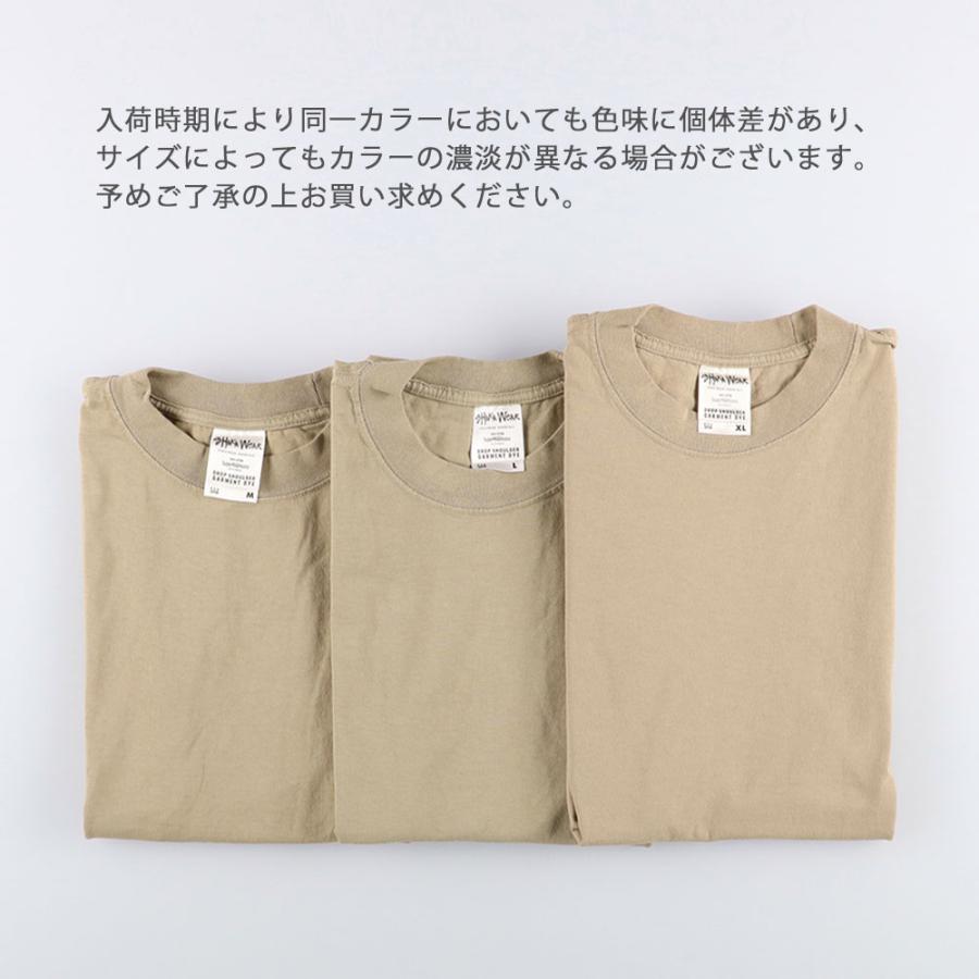 シャカウェア SHAKA WEAR 7.5oz Garment Dye Drop Shoulder ドロップショルダー メンズ Tシャツ 半袖Tシャツ 半袖TEE ショートスリーブ 無地T 春夏｜delicious-y｜13