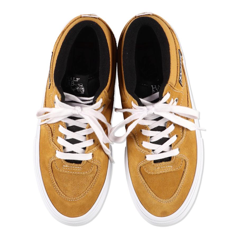 USA企画 VANS バンズ ヴァンズ VN0A5FCDGLD SKATE HALF CAB スケート ハーフキャブ メンズ スニーカー 靴 スエード GOLD ゴールド ブラウン キャメル｜delicious-y｜02