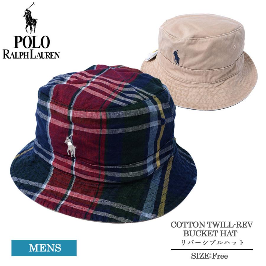 Polo Ralph Lauren ポロ ラルフ ローレン Cotton Twill Rev Bucket Hat Multi メンズ 帽子 バケットハット ハット ロゴ リバーシブル Rl M Ht Q1 T0091 Polo Ralph Lauren ポロ ラルフ ローレン Cotton Twill Rev Bucket