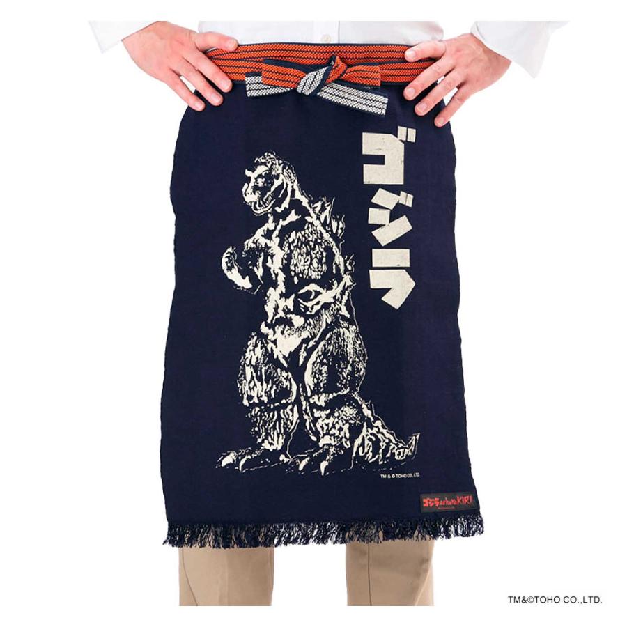 デライトベース]日本製 コラボ商品 前掛け プリント帆前掛け 『ゴジラ