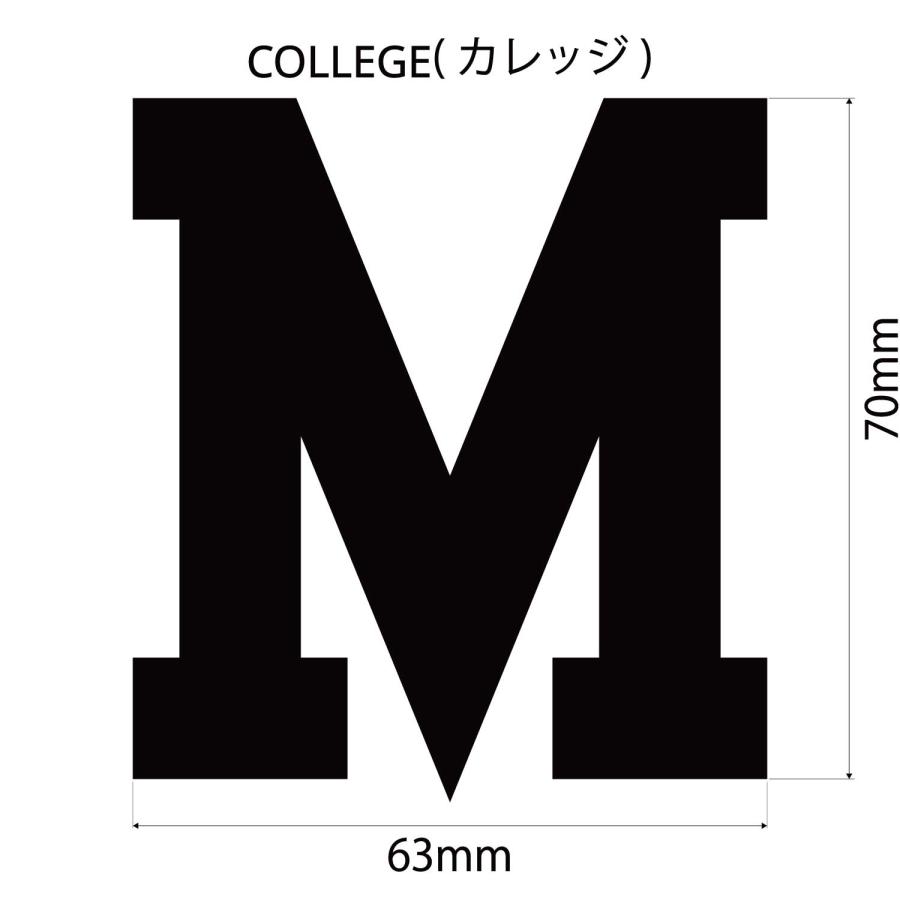 DTF ゼッケン転写シート アルファベット（7cm） ホワイト（白