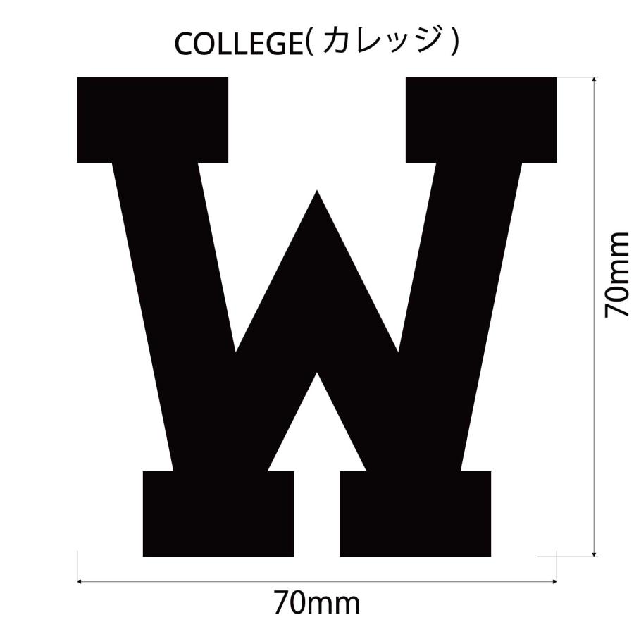 DTF ゼッケン転写シート アルファベット（7cm） ホワイト（白