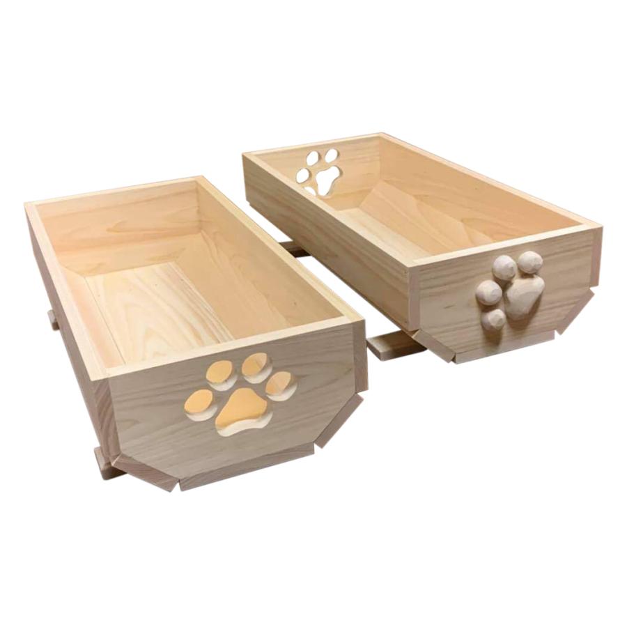 猫のベッド 夏用 肉球 おしゃれ 奈良吉野桧 猫プランター かわいい肉球付き (大) 木製  エコ やさしい |  | 02