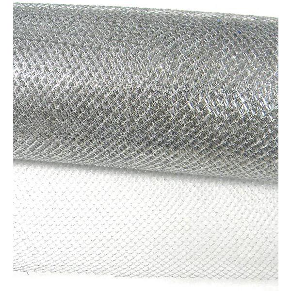 ラッピング・包装 Superbox25 ラッピングペーパー メッシュ シルバー 約70cm×約20〜25m