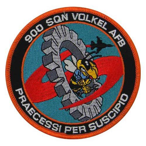 ワッペン 900 SQN VOLKEL AFBのワッペン（Smallサイズ） アイロンで