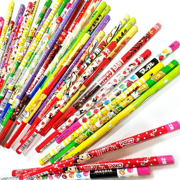 子供 景品 おやつ柄 鉛筆 2B 40本1セット 子ども会 イベント プチ