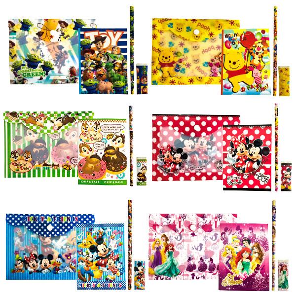 Disney（ディズニー） 子供 景品 BIGポーチ付文具セット 12ヶ1セット
