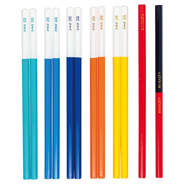 子供 景品 学習用鉛筆２ｂ 赤鉛筆 赤青鉛筆入 ブルー 在庫あり 即納 子ども会 プチギフト えんぴつ イベント 文房具 ネコポス発送対応可 2ダースまで 筆記用具