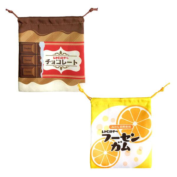 子供 景品 レトロおやつ 巾着袋 24枚1セット 雑貨 小物入れ ポーチ
