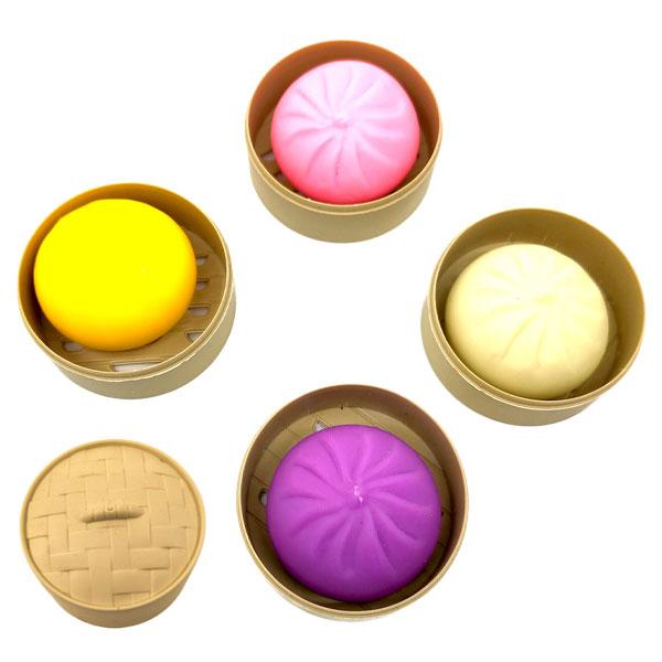 子供 景品 にぎってふわふわ中華まん 12ヶ1セット おもちゃ スクイーズ