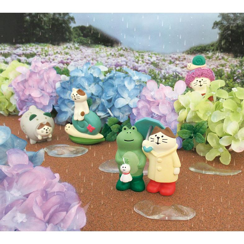 デコレ コンコンブル 梅雨飾り かたつむりとお散歩猫 まったり DECOLE