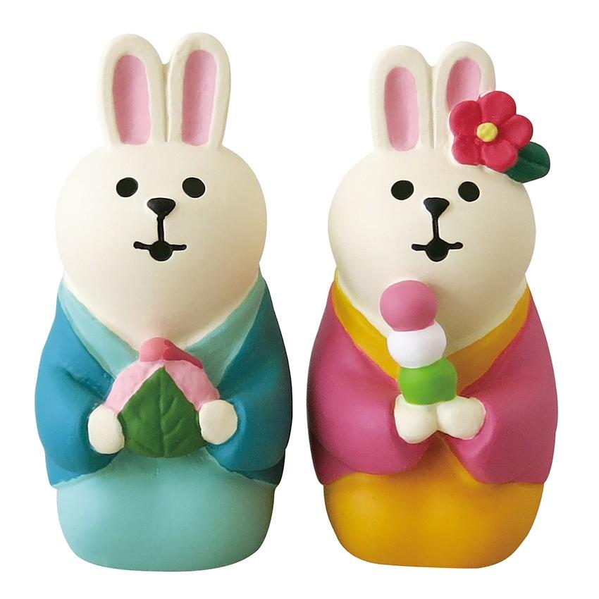 コンコンブル ひな祭り 和菓子うさぎセット デコレ ひな祭り 和菓子うさぎ コンコンブル ZMM-37038 ひなまつり