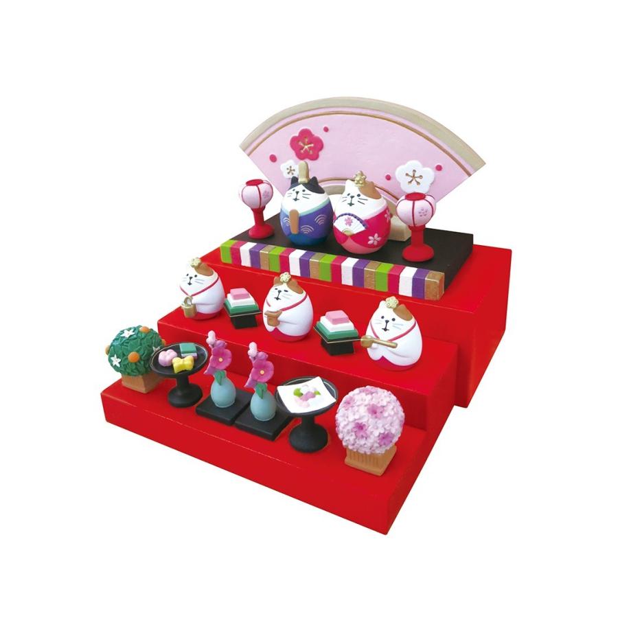 デコレ コンコンブル ひな祭り 木製ひな壇 ひなまつり ZMM-37046