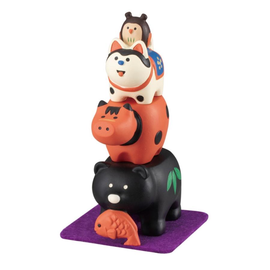 デコレ コンコンブル お正月 招福民芸人形3点セット ZCB-61265 縁起