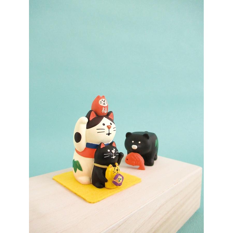 デコレ コンコンブル お正月 招福民芸人形3点セット ZCB-61265