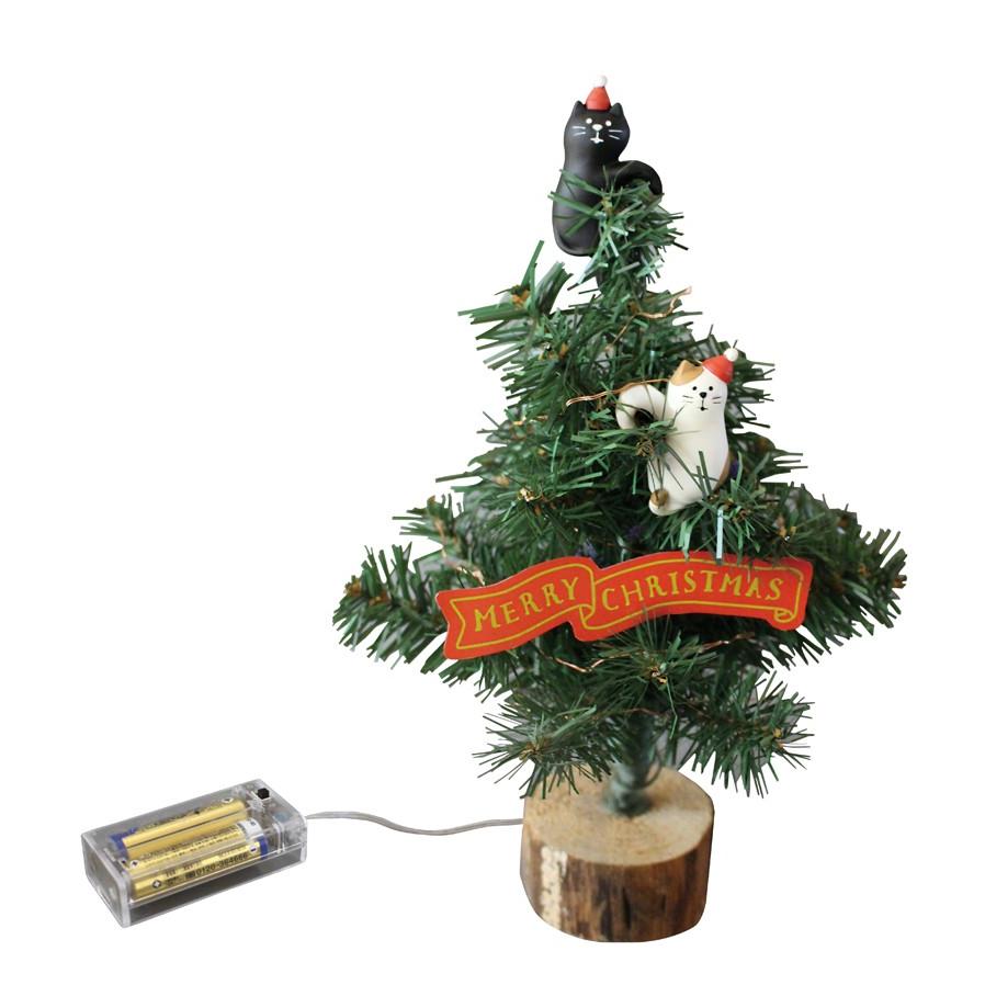 デコレ 木登り猫のLEDツリー クリスマス コンコンブル ZXS-74018