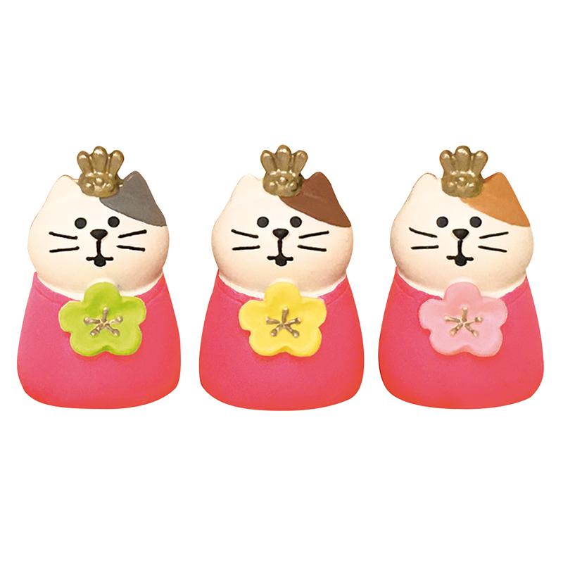 コンコンブル　箱入り雛セット　ねこ デコレ コンコンブル ひな祭り 2021年新作 箱入り雛セット にゃんこ雛