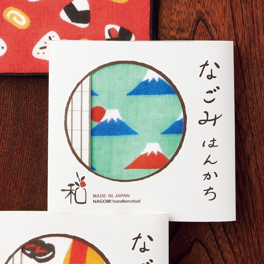 なごみはんかち 富士山 ミニタオル ガーゼハンカチ ハンドタオル