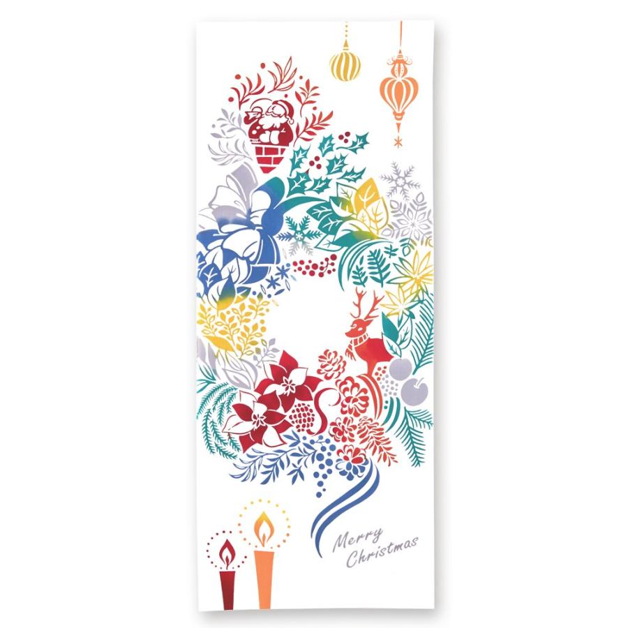 日本手ぬぐい 和柄 おしゃれ Christmas Wreath Kenema クリスマスリース 冬 注染 手拭い クリックポスト対応 Delight 通販 Yahoo ショッピング