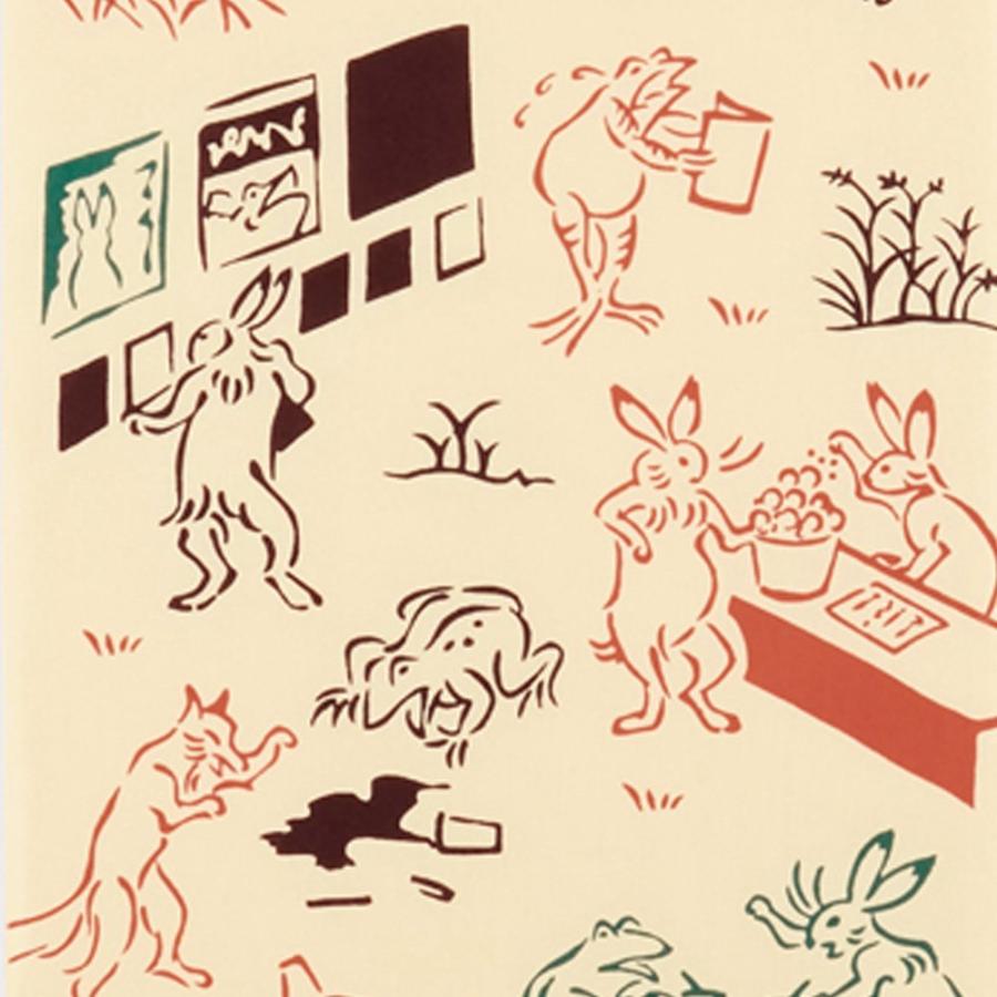 日本手ぬぐい 和柄 おしゃれ 鳥獣戯画 シネマ kenema 注染 手拭い