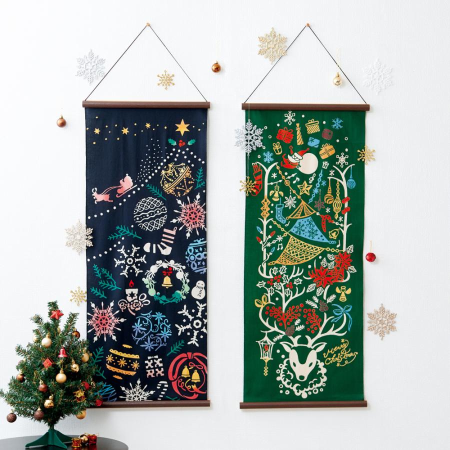 日本手ぬぐい ステンドガラスツリー kenema クリスマス Christmas 和柄