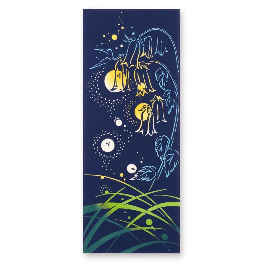 O-Qbe  ⭐️絞り 蛍暈し 手刺繍 小紋 日本手ぬぐい 和柄 おしゃれ 蛍灯り kenema 海 夏 ホタル 夏の風物詩