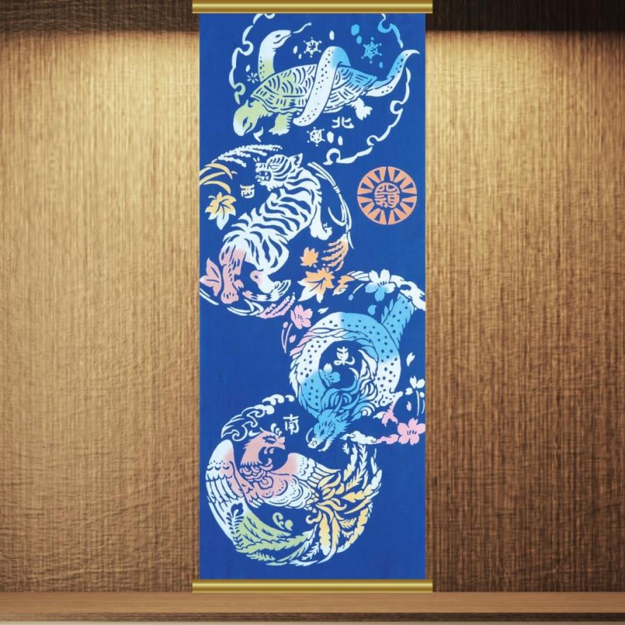日本手ぬぐい 和柄 おしゃれ 四神 青 Kenema 縁起 干支 注染 手拭い メール便対応 Delight 通販 Yahoo ショッピング