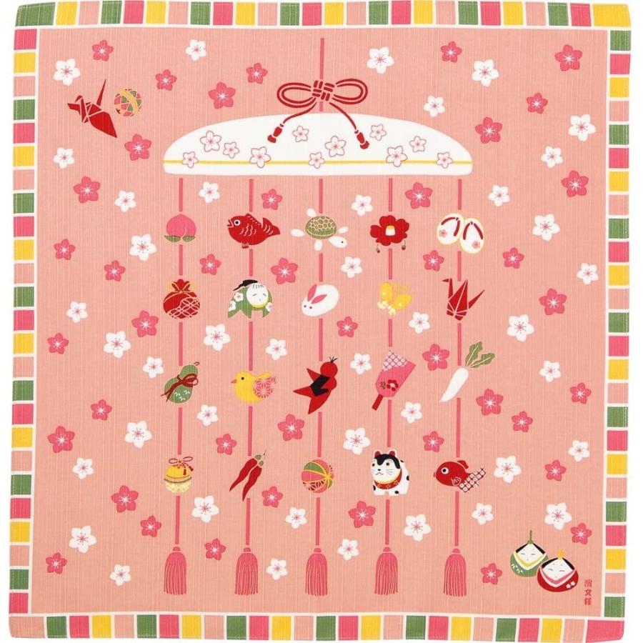 濱文様 小布 色めきつるし雛 ひな祭り 小風呂敷 50x50cm ランチクロス