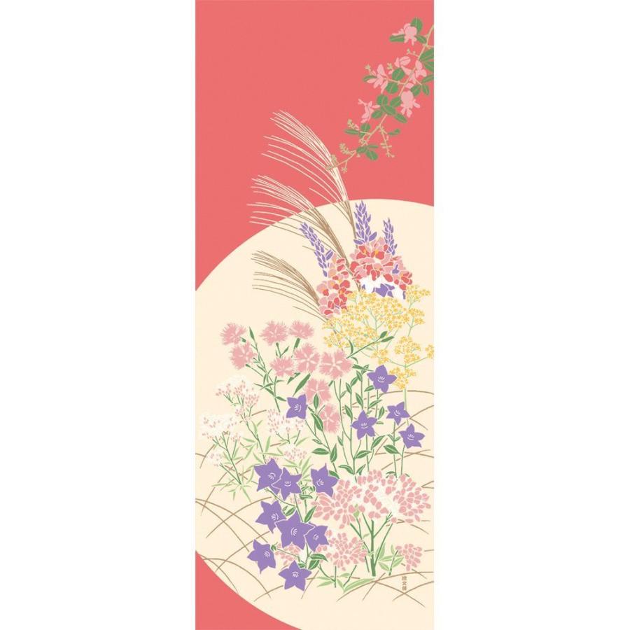 濱文様 絵手ぬぐい 彩り七草 秋 手拭い クリックポスト対応|delight-shop|02