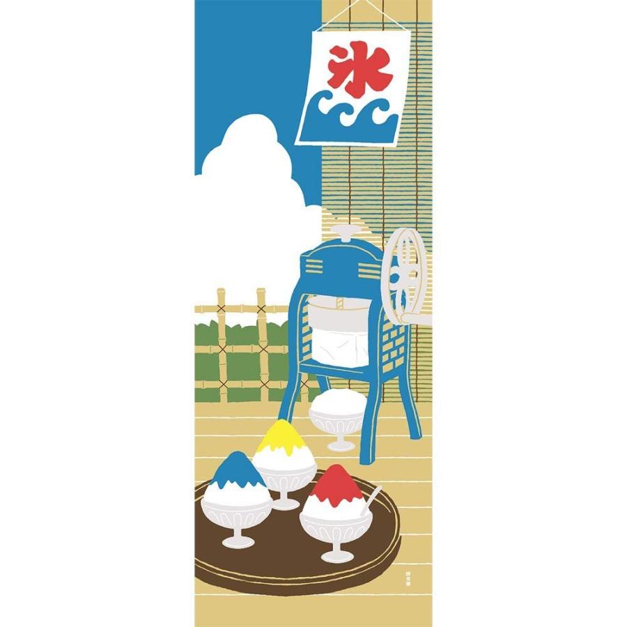 濱文様 絵手ぬぐい かき氷はじめました 夏 手拭い クリックポスト対応 Delight 通販 Yahoo ショッピング