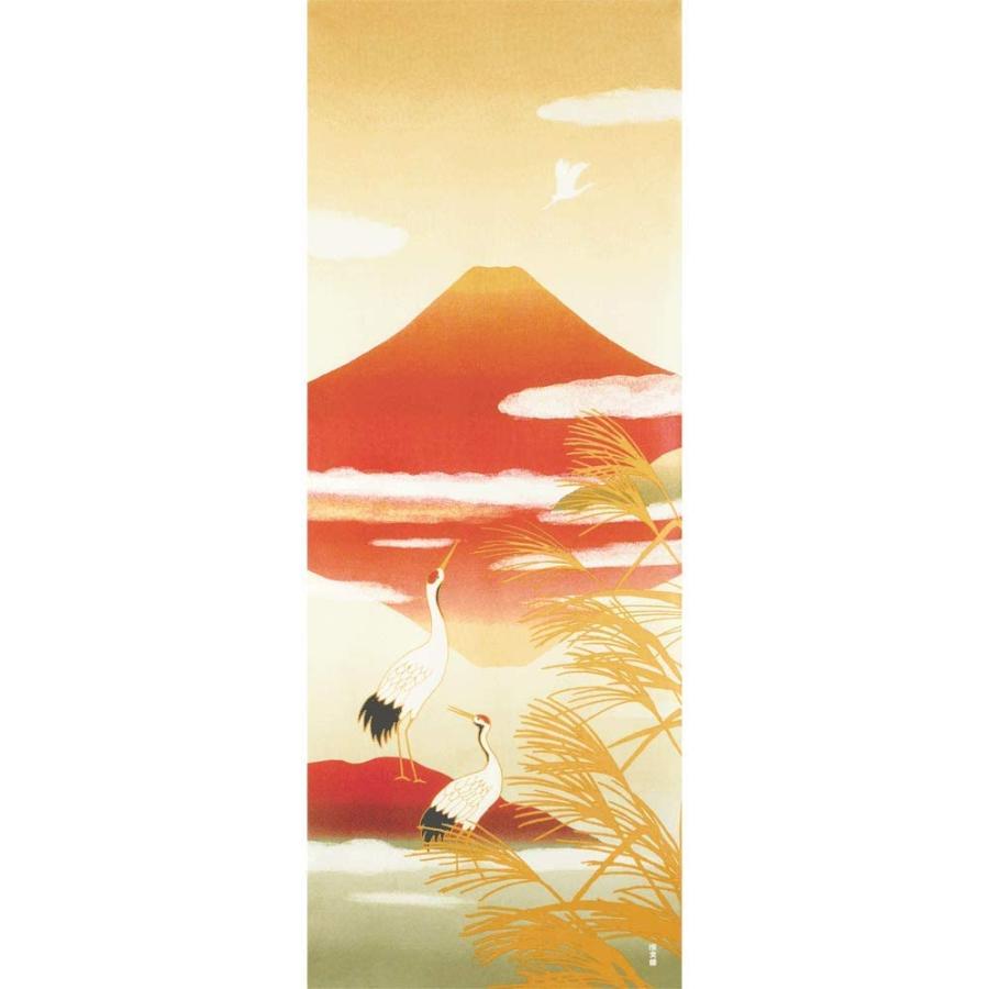 濱文様 絵手ぬぐい 鶴に茜富士 秋 手拭い クリックポスト対応 Delight 通販 Yahoo ショッピング