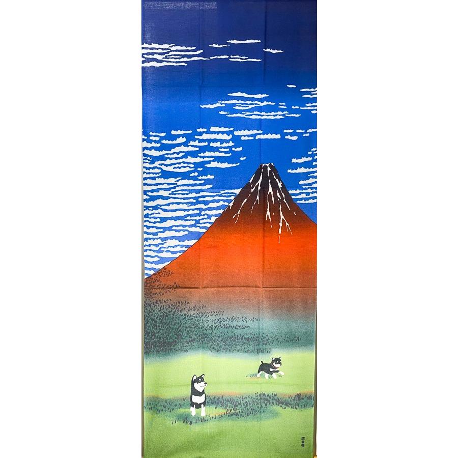 濱文様 絵手ぬぐい 新作 北斎 黒柴と赤富士 夏 手拭い 日本製 クリックポスト対応 ポイント消化 Delight 通販 Yahoo ショッピング