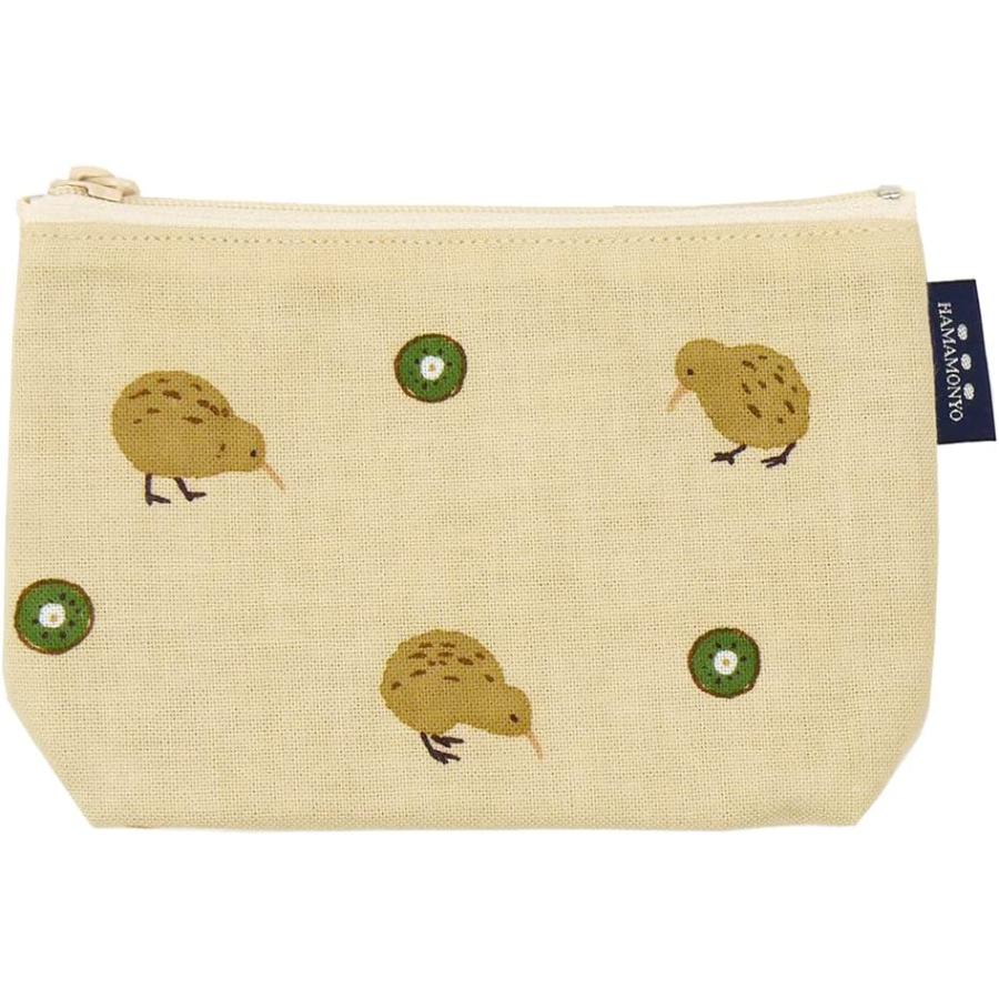 TOMOOYOUOYUポーチ 濱文様 豆ポーチ とことこキーウィ ベージュ ミニポーチ 小物