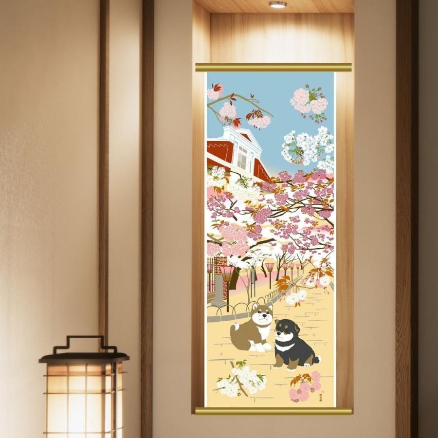 濱文様 手ぬぐい 豆柴春うらら 絵手ぬぐい 柴犬 大坂造幣局 手拭い クリックポスト対応 Delight 通販 Yahoo ショッピング