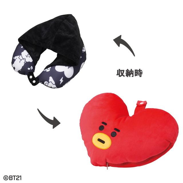 BT21 公式グッズ ネックピロー TATA フード付きネックピロー ピロー 枕