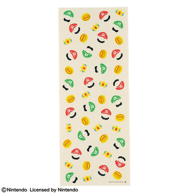 日本手ぬぐい 任天堂 スーパーマリオ 手鞠シルエット てぬぐい