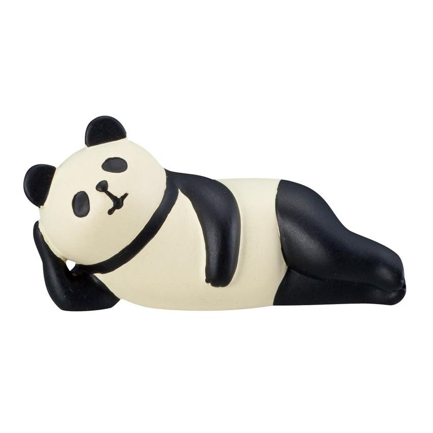 コンコンブル　ごろ寝　ふりむき デコレ まったりマスコット ごろ寝 パンダ PANDA concombre