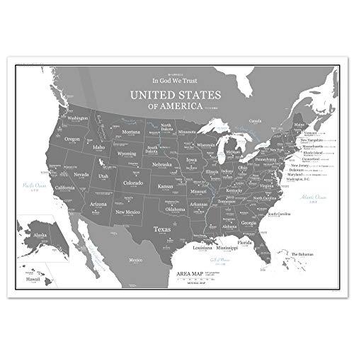 ミニマルマップ エリア地図 シンプル で おしゃれ な インテリア マップ Usa グレー Kzp デリゴー 通販 Yahoo ショッピング