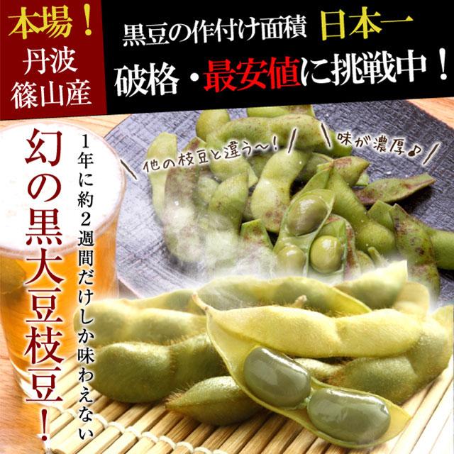 枝豆 2025 丹波篠山 ブランド 黒枝豆 3kg 枝付き h-e3 もっちり 大粒